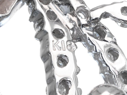 D0.50ct K18WG 3.8g Brooch 