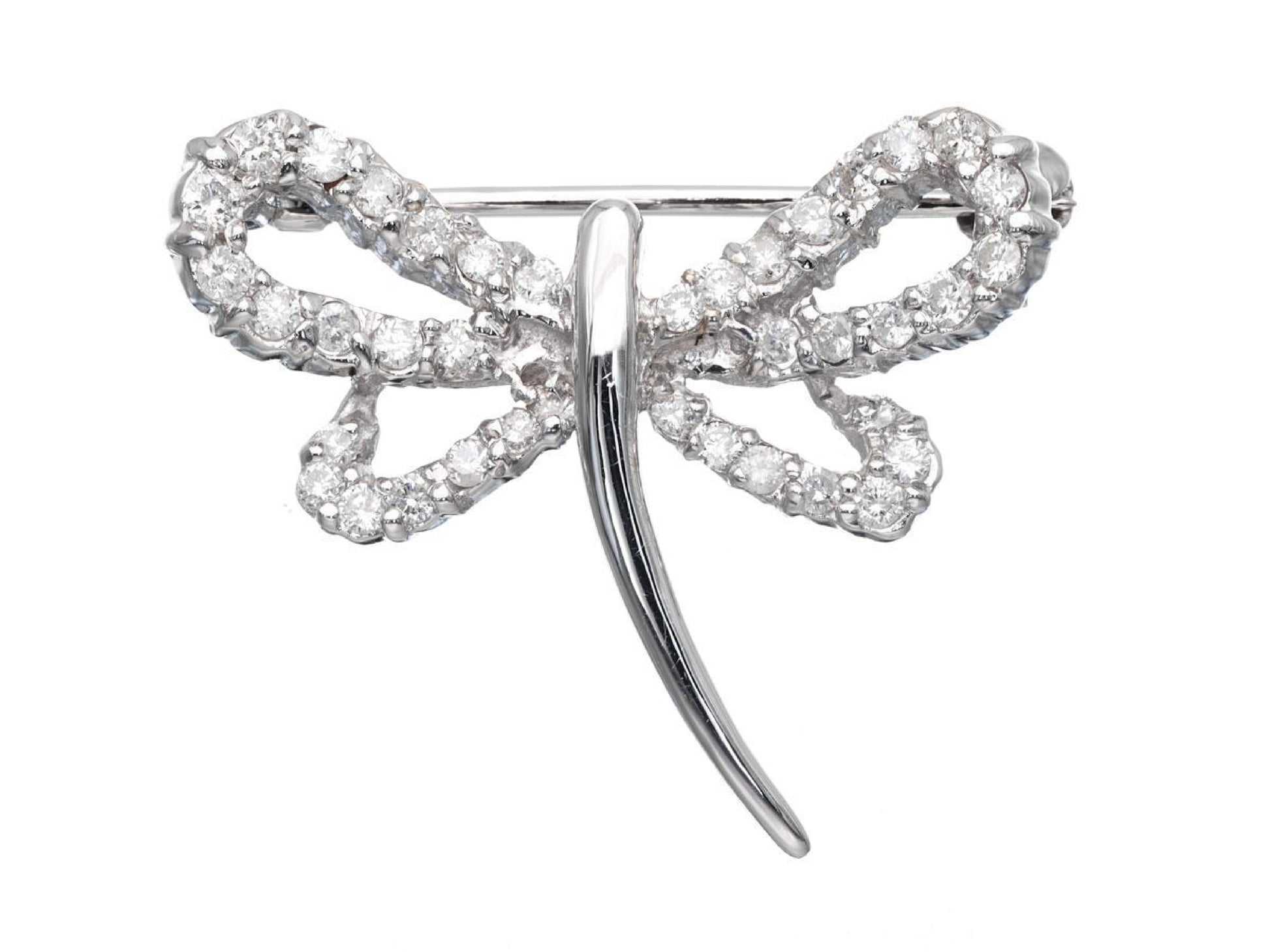 D0.50ct K18WG 3.8g Brooch 