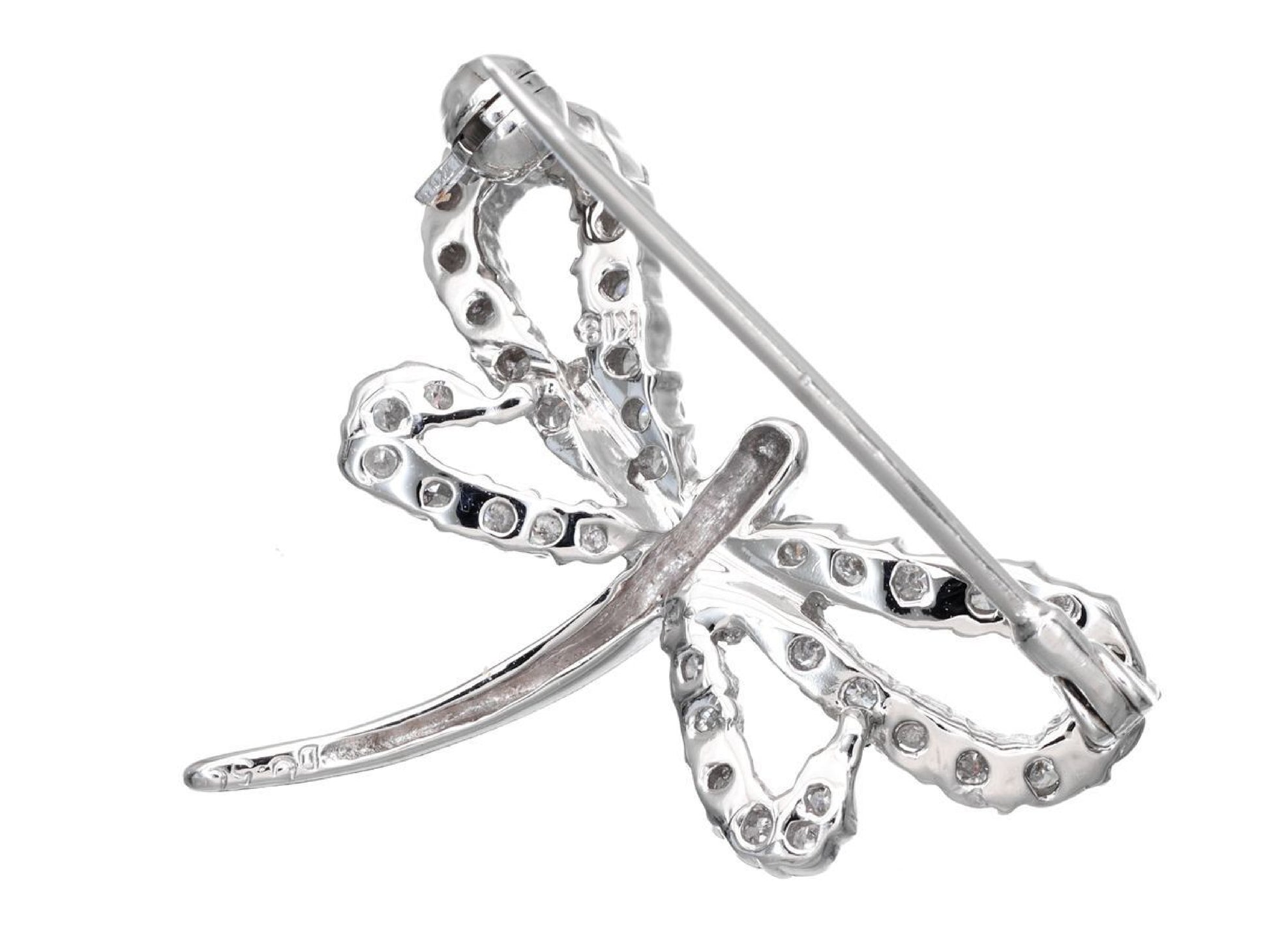 D0.50ct K18WG 3.8g Brooch 