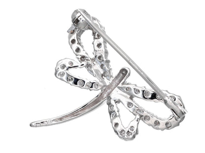 D0.50ct K18WG 3.8g Brooch 