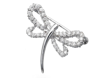 D0.50ct K18WG 3.8g Brooch 