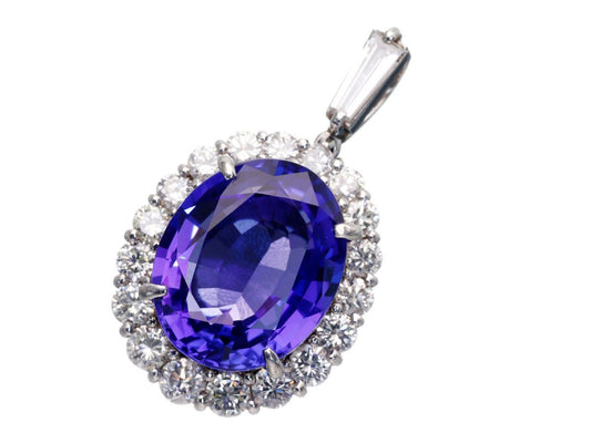 TZ5.85ct D1.12ct Pt900 5.6g Pendant Top 