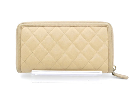CHANEL Matelasse Caviar Leather Filigree Wallet