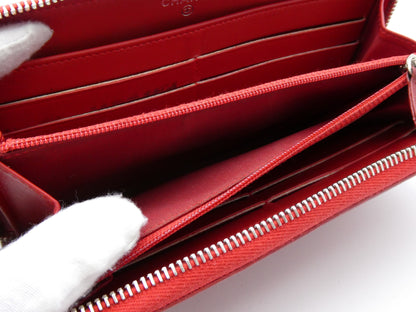 CHANEL Coco Mark Leather Stud Wallet