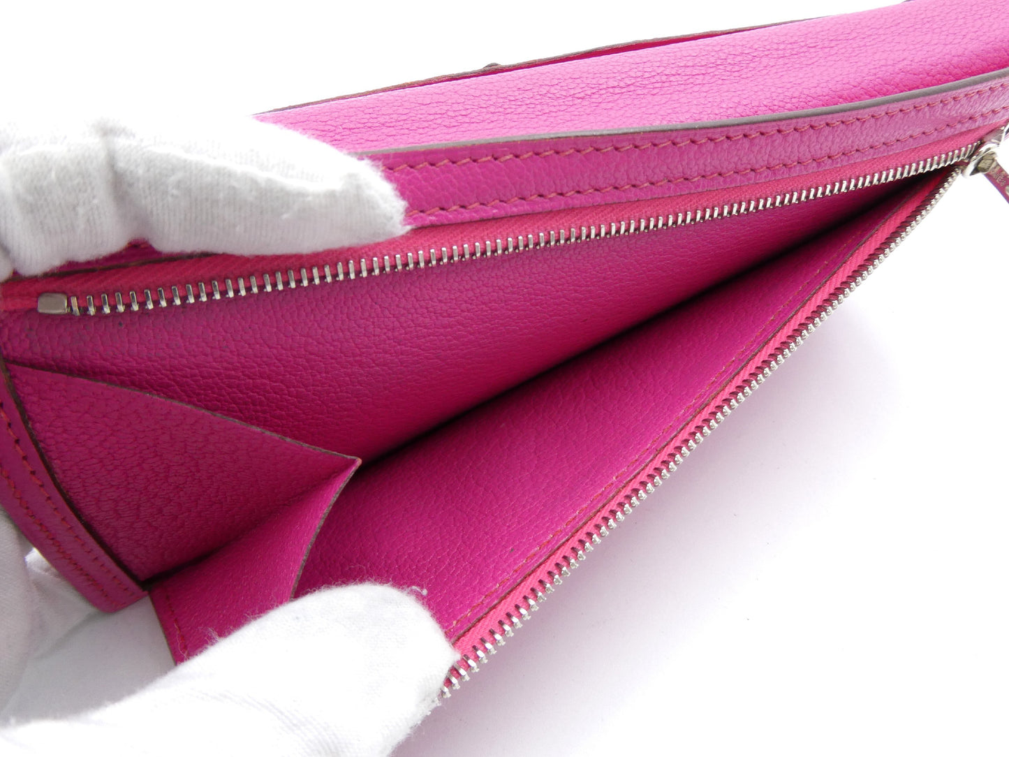 HERMES Bearn soufflé □L engraved wallet