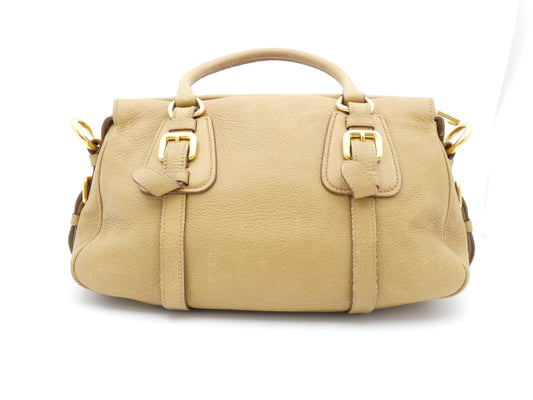 PRADA logo leather 2-way handbag