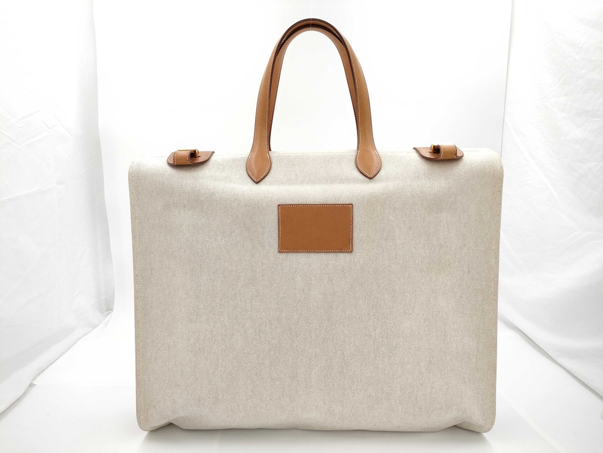 HERMES Cabas 50 R engraved tote bag