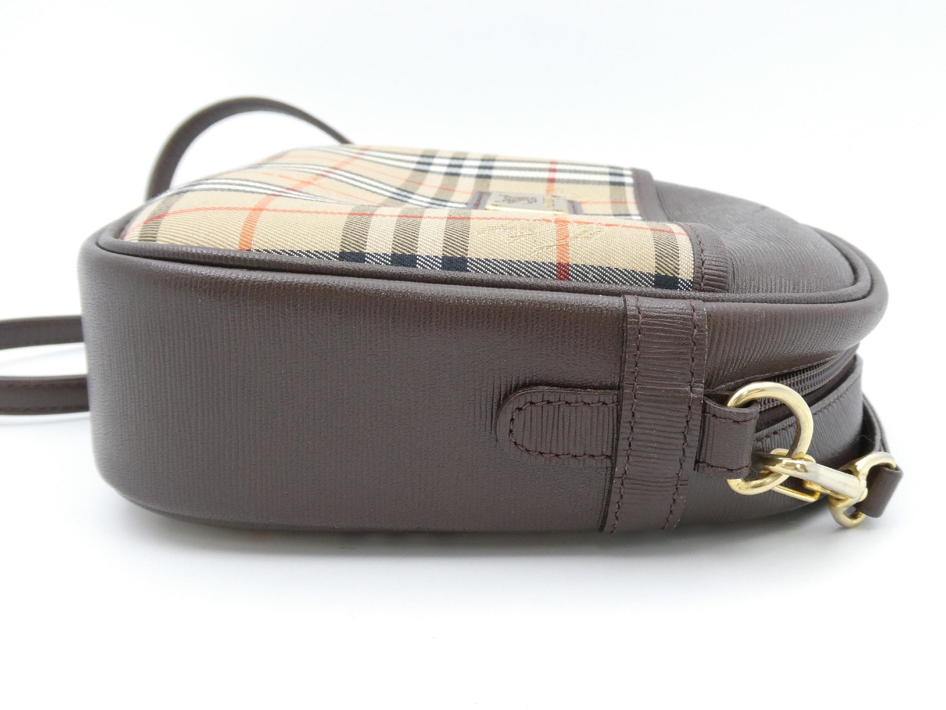 BURBERRY Nova Check Canvas and Leather Shoulder Bag