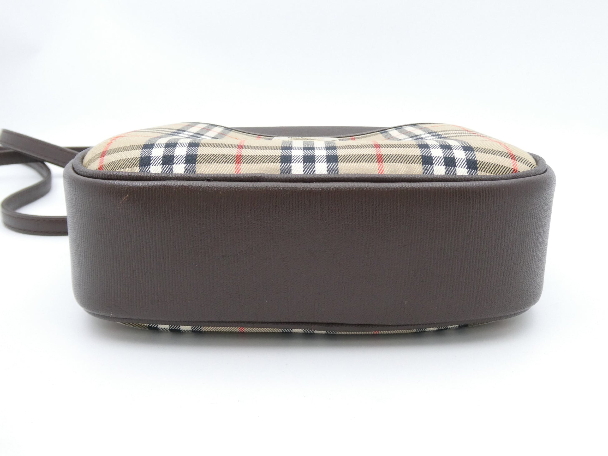 BURBERRY Nova Check Canvas and Leather Shoulder Bag
