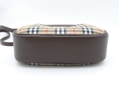 BURBERRY Nova Check Canvas and Leather Shoulder Bag