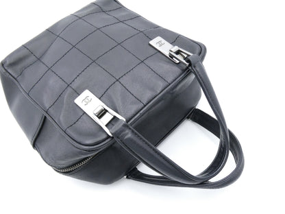 CHANEL Chocolate Bar Coco Mark Leather Handbag
