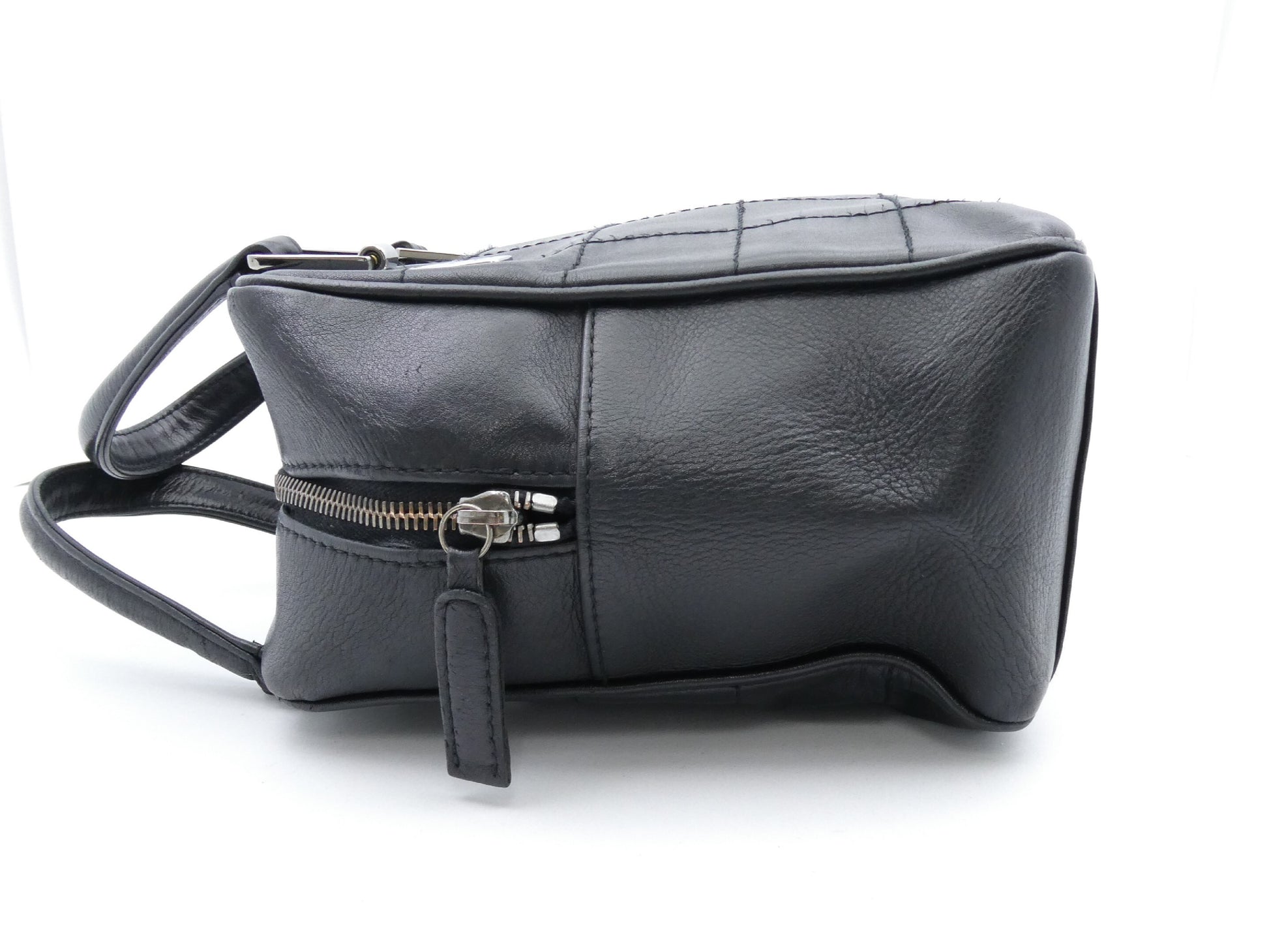 CHANEL Chocolate Bar Coco Mark Leather Handbag