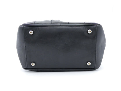 CHANEL Chocolate Bar Coco Mark Leather Handbag