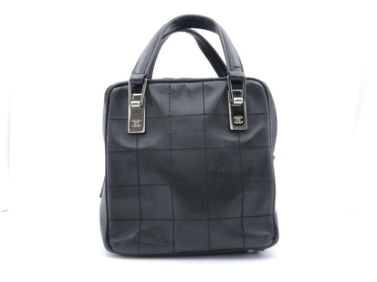 CHANEL Chocolate Bar Coco Mark Leather Handbag