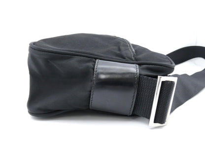 PRADA logo plate nylon shoulder bag
