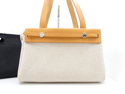 HERMES Airbag Cabas PM Shoulder Bag with G Stamp