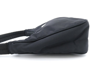 PRADA logo plate nylon handbag