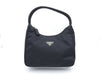 PRADA logo plate nylon handbag