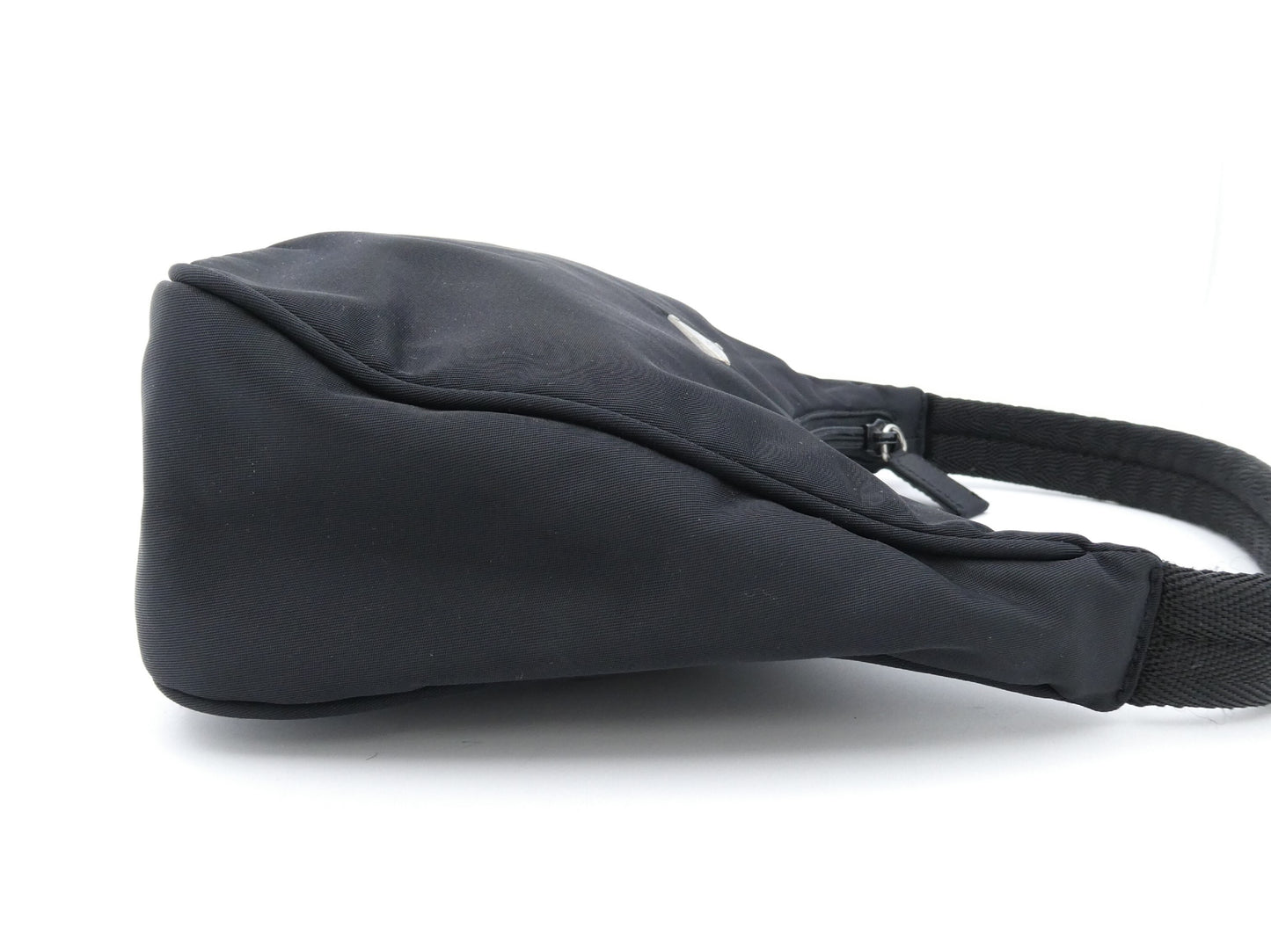PRADA logo plate nylon handbag