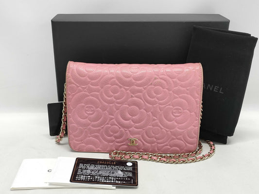 CHANEL Camellia Chain Shoulder Bag Wallet Shoulder Bag