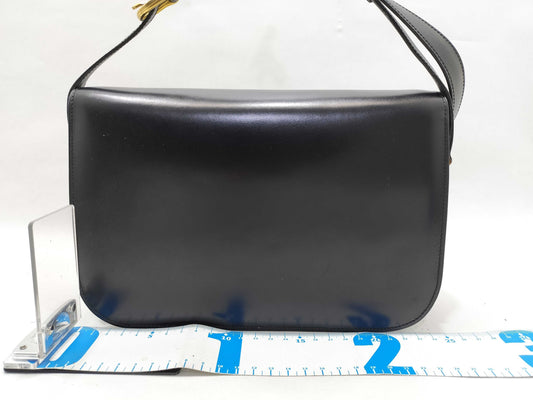 CELINE Leather Shoulder Bag with Gold Hardware