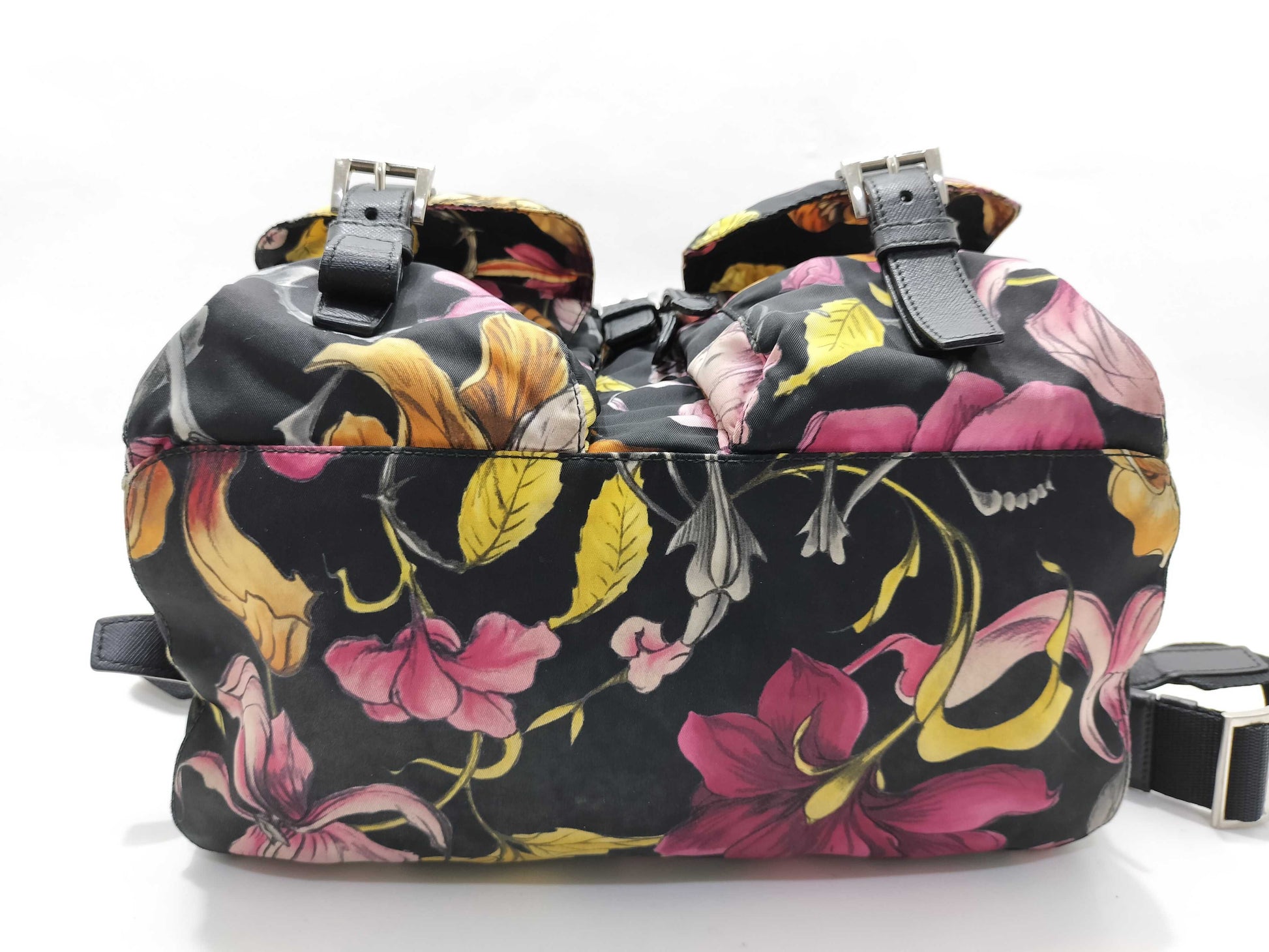 PRADA Nylon Prada Flower Nylon Backpack