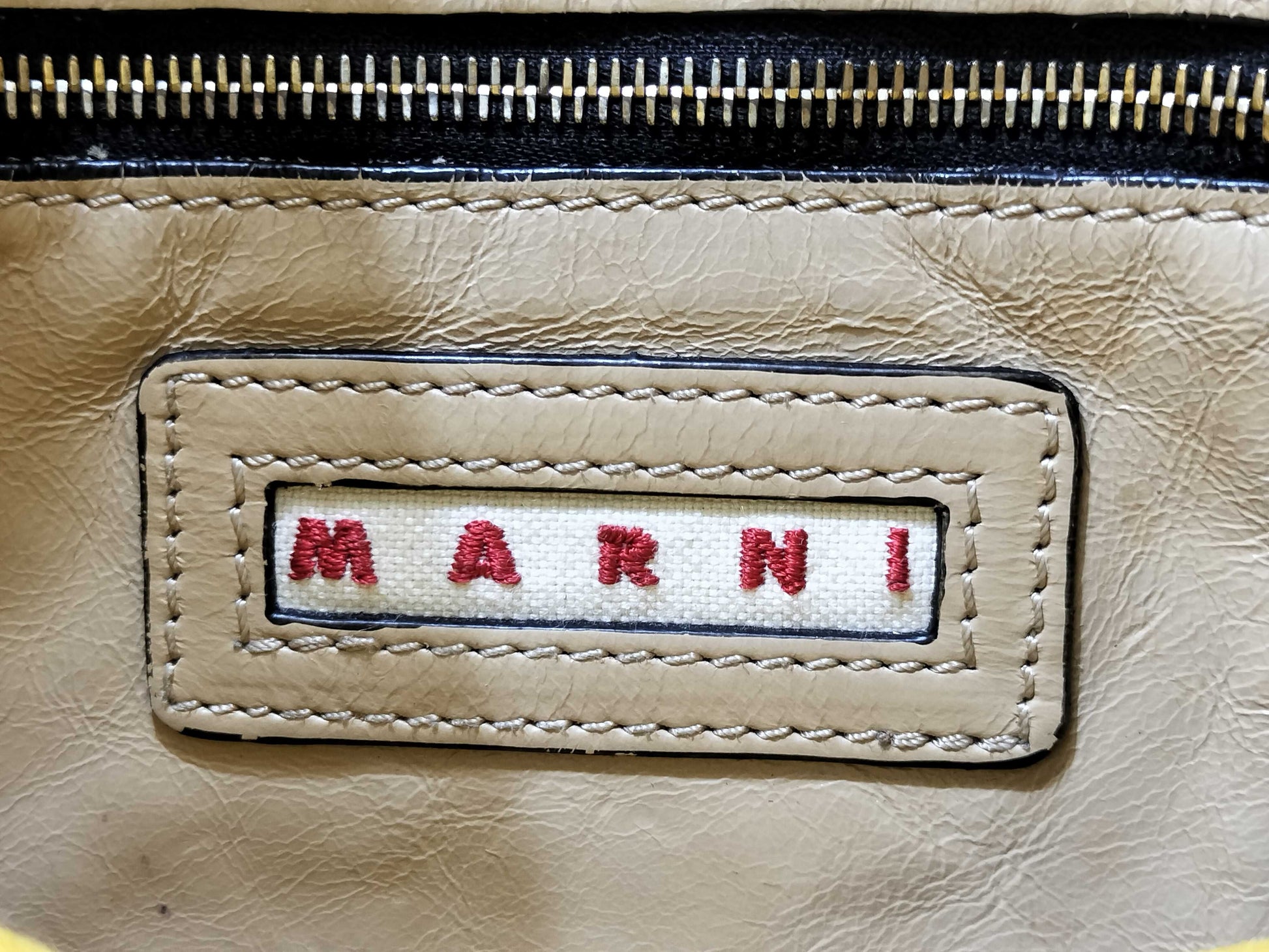MARNI Two-tone Leather Handbag