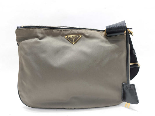 PRADA Nylon Prada Triangle Logo Nylon Shoulder Bag