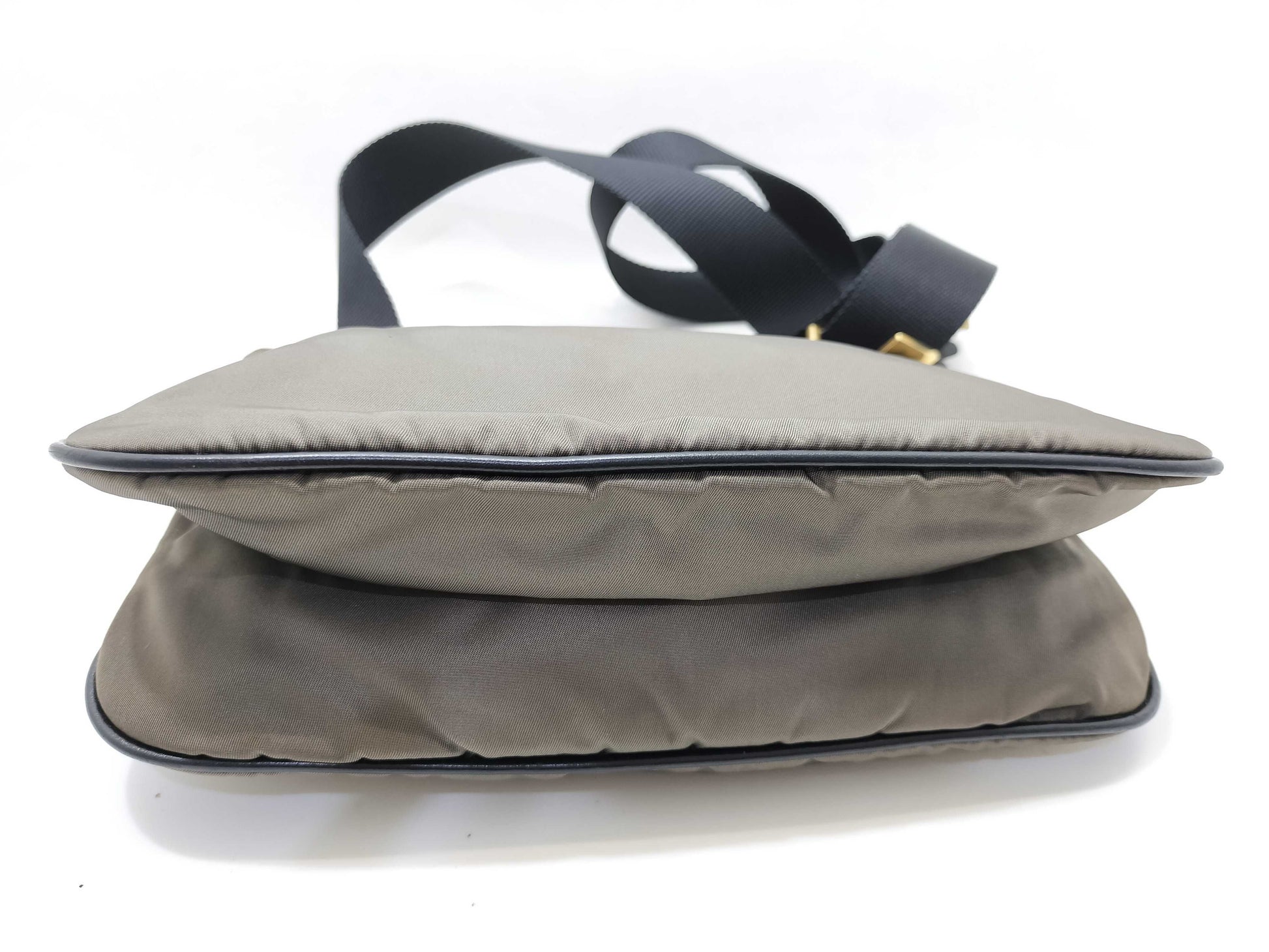 PRADA Nylon Prada Triangle Logo Nylon Shoulder Bag