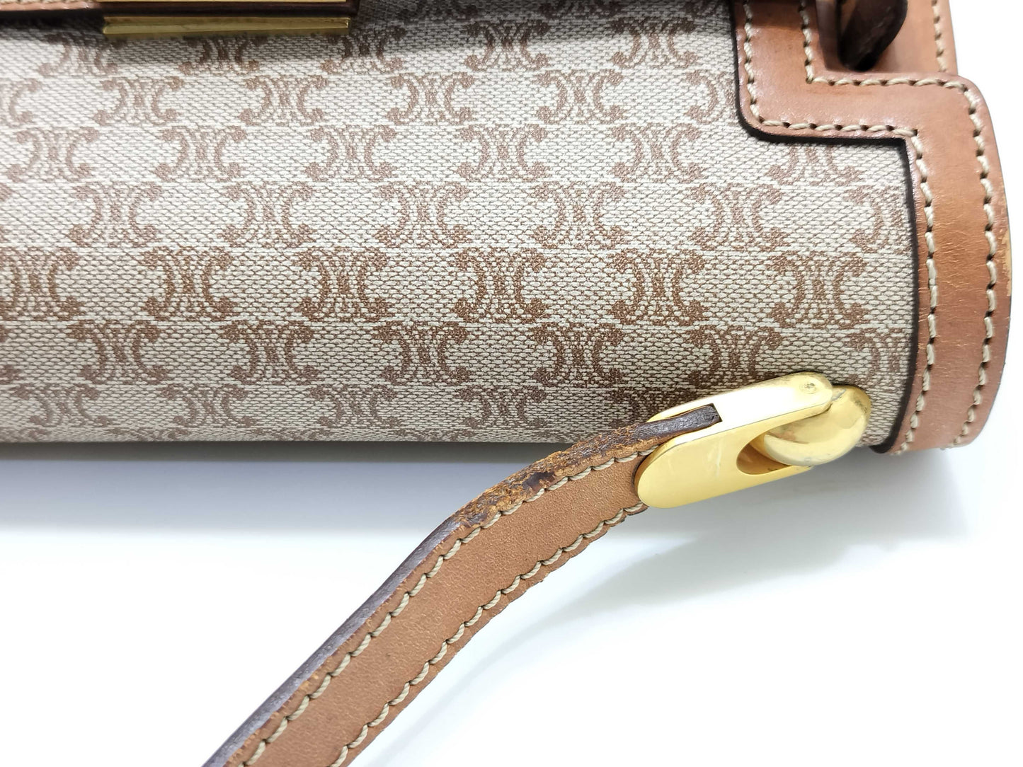 CELINE Macadam Turnlock Shoulder Bag