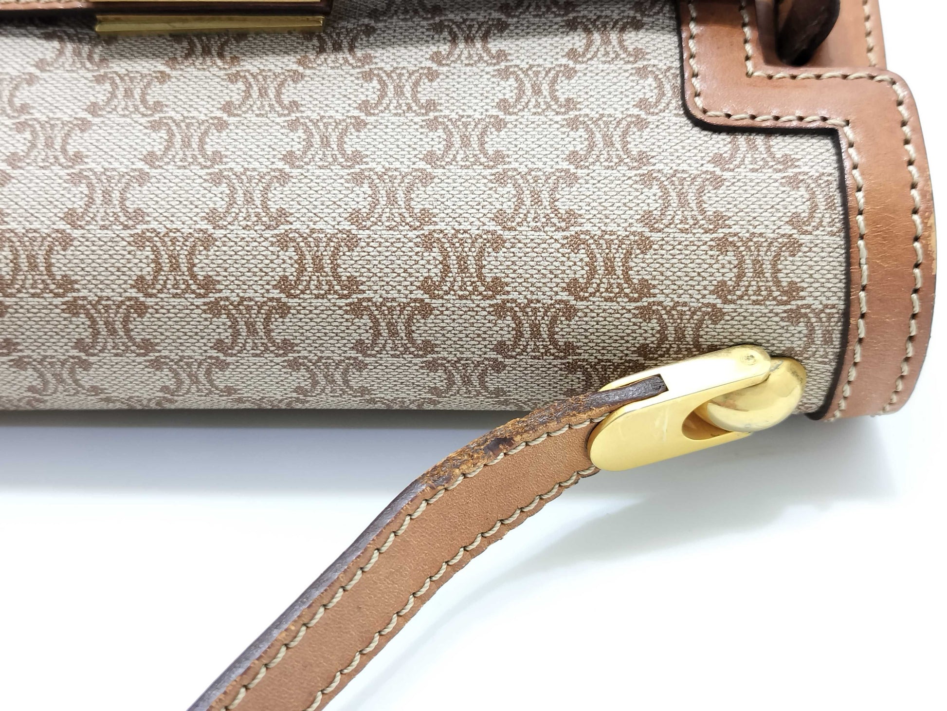 CELINE Macadam Turnlock Shoulder Bag