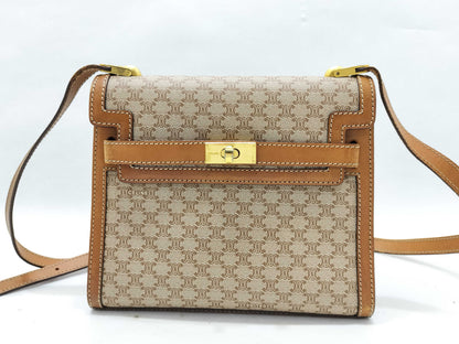 CELINE Macadam Turnlock Shoulder Bag