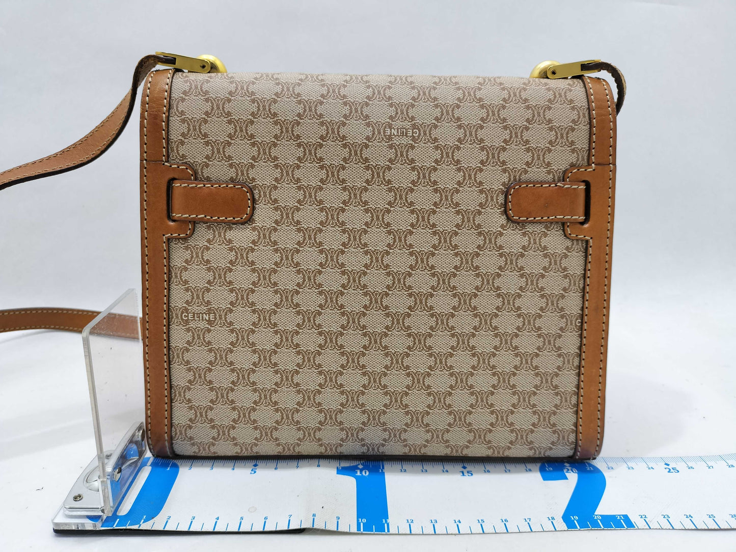 CELINE Macadam Turnlock Shoulder Bag