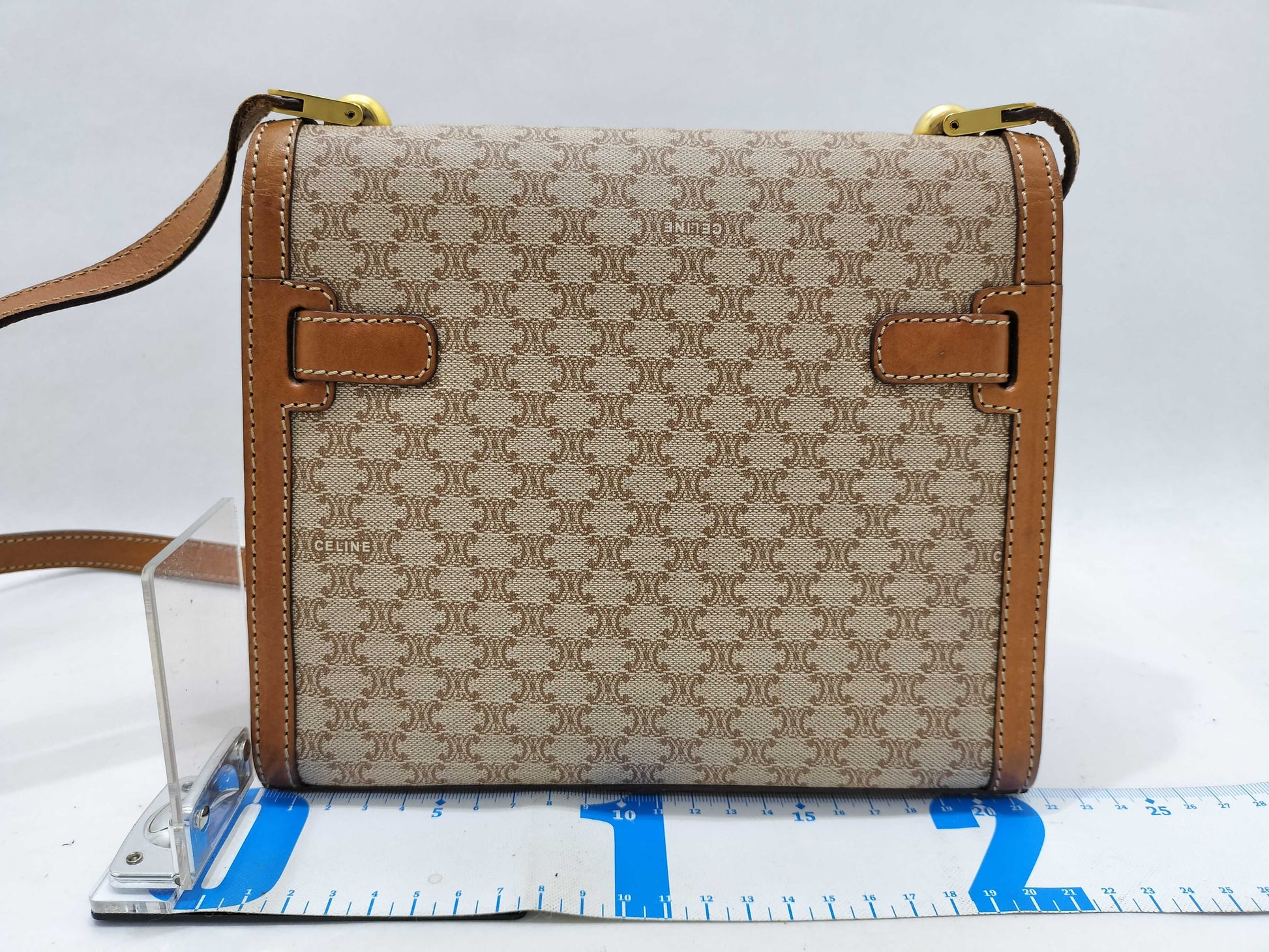 CELINE Macadam Turnlock Shoulder Bag