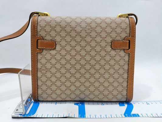 CELINE Macadam Turnlock Shoulder Bag