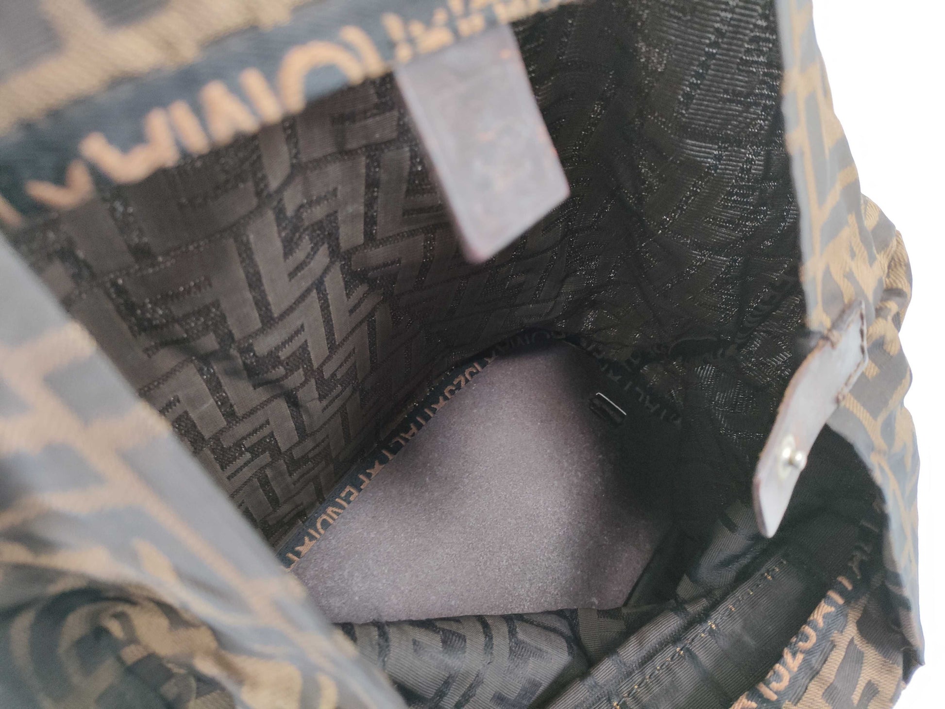 FENDI Zucca pattern FENDI canvas and leather Zucca tote bag