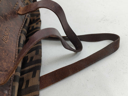 FENDI Zucca pattern FENDI canvas and leather Zucca tote bag