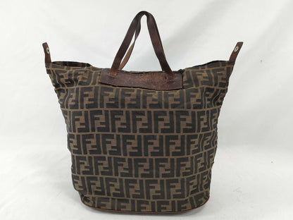 FENDI Zucca pattern FENDI canvas and leather Zucca tote bag