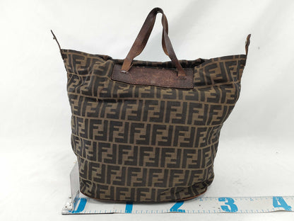 FENDI Zucca pattern FENDI canvas and leather Zucca tote bag