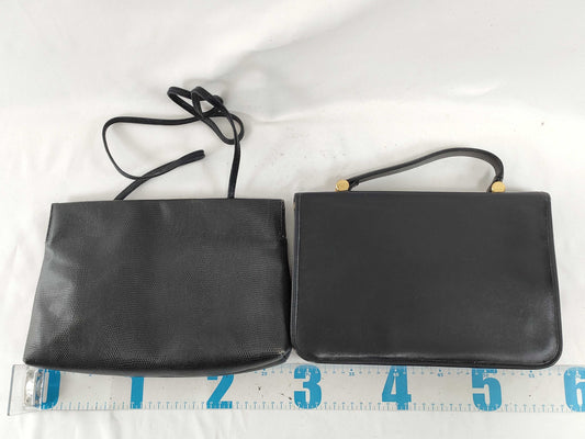 Salvatore Ferragamo Vara handbag and shoulder bag lizard set