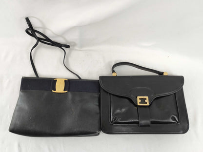 Salvatore Ferragamo Vara handbag and shoulder bag lizard set