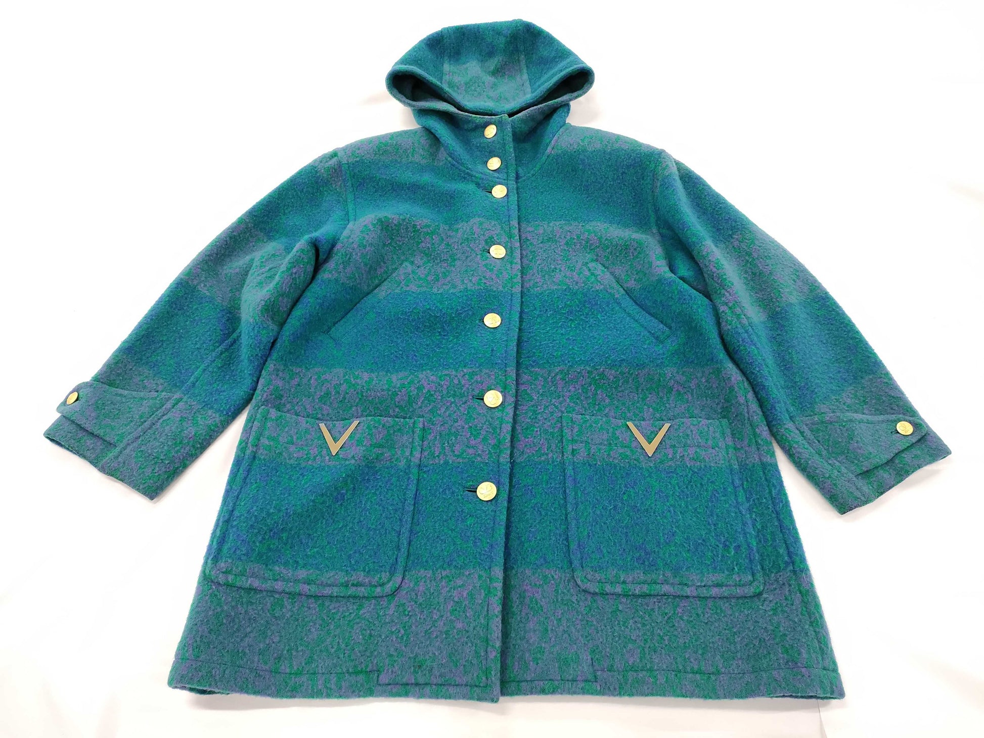 Valentino Garavani Valentino Garavani Valentino Sports Hooded Coat with V Logo, Size 38