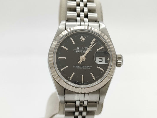 ROLEX 79174 Y920655 Black Dial Women's Watch