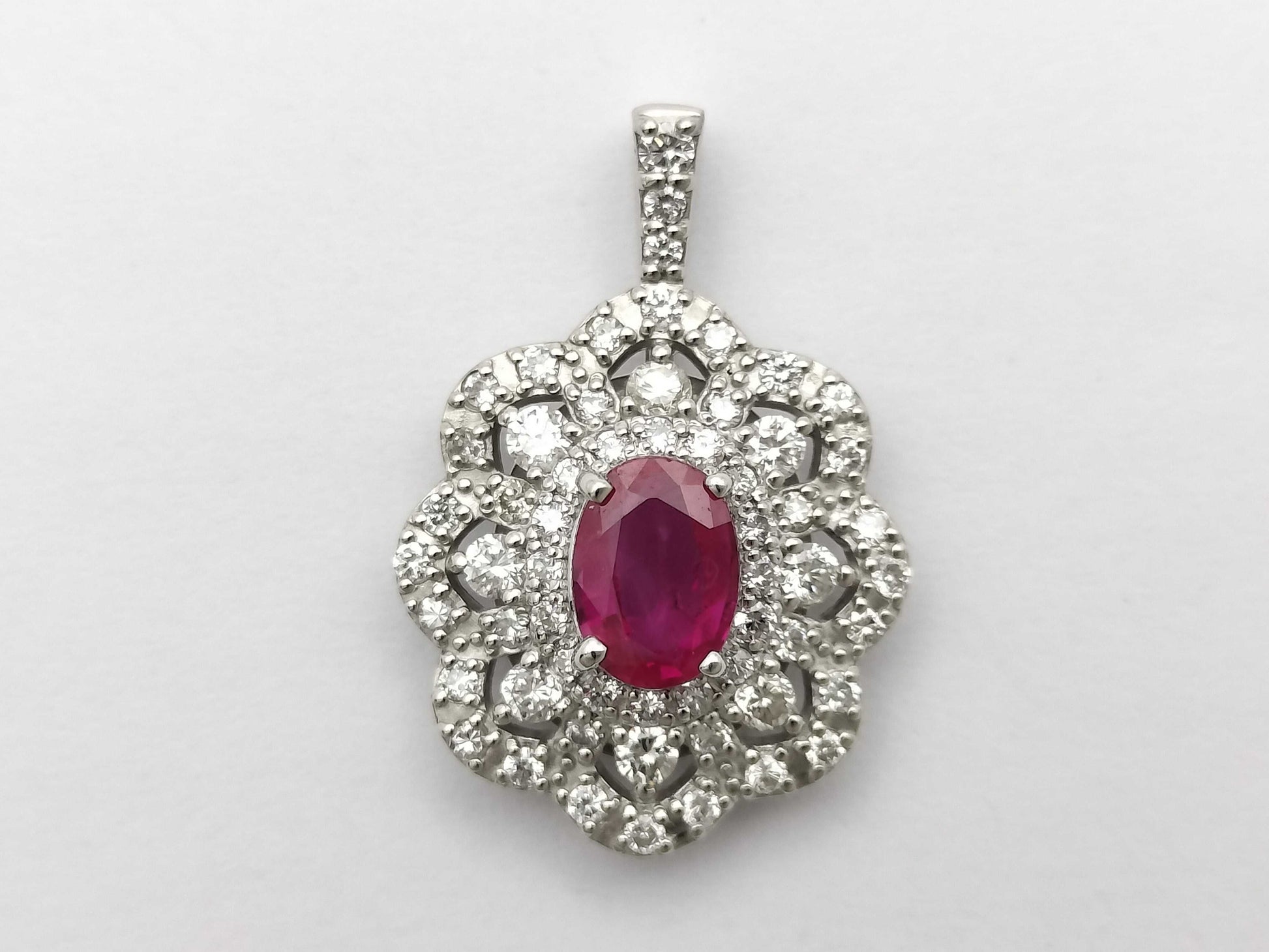 R1.00ct D1.00ct PT900 3.9g Pendant Top 