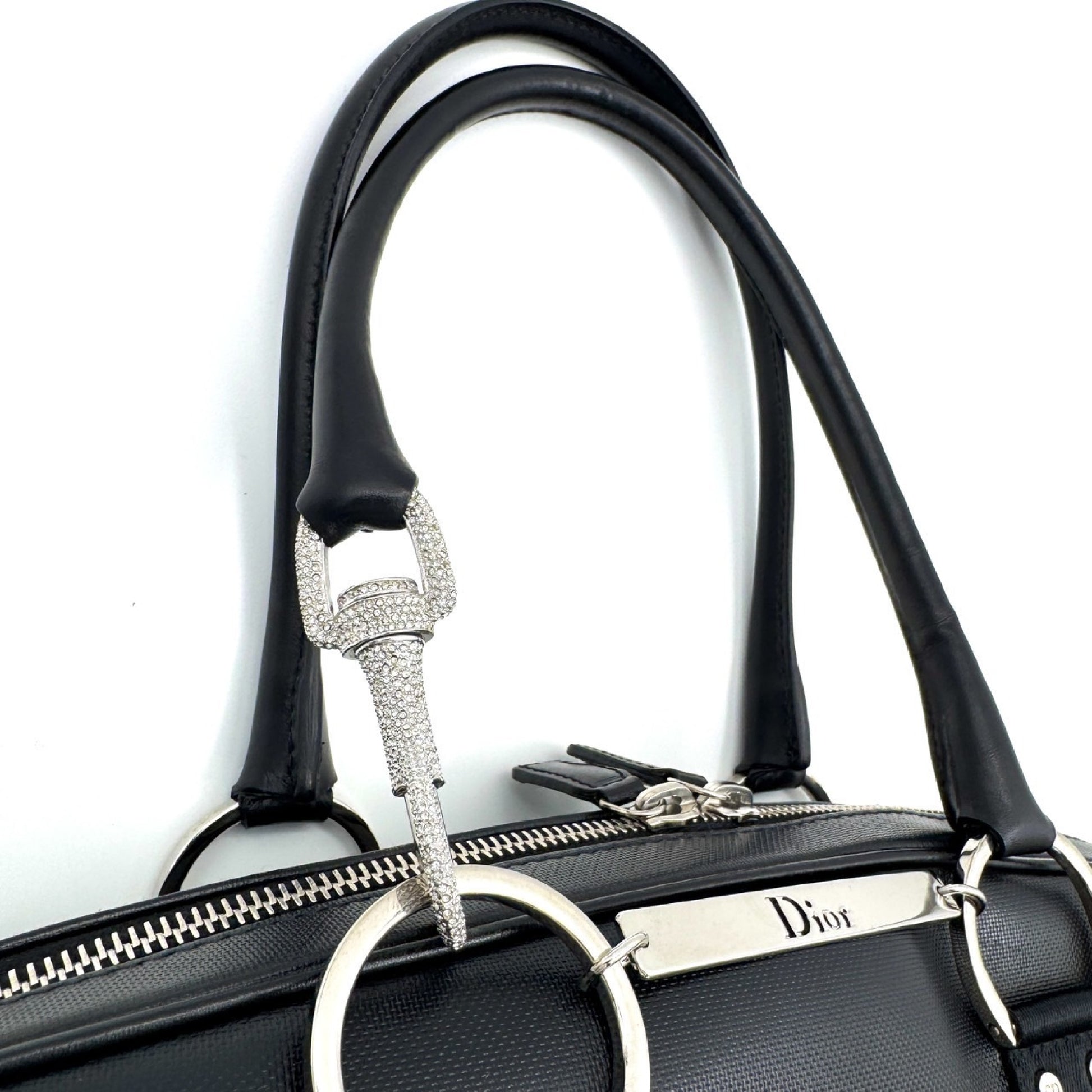 Dior Hardcore Rhinestone Leather Handbag
