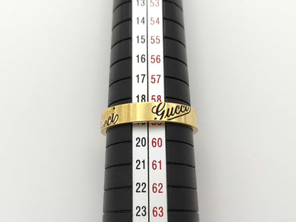 GUCCI Logo #19 YG 750 4.7g Ring 
