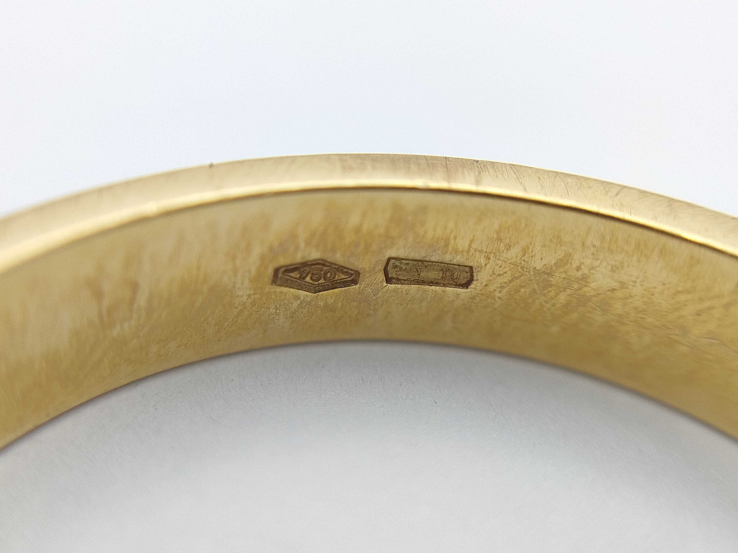 GUCCI Logo #19 YG 750 4.7g Ring 