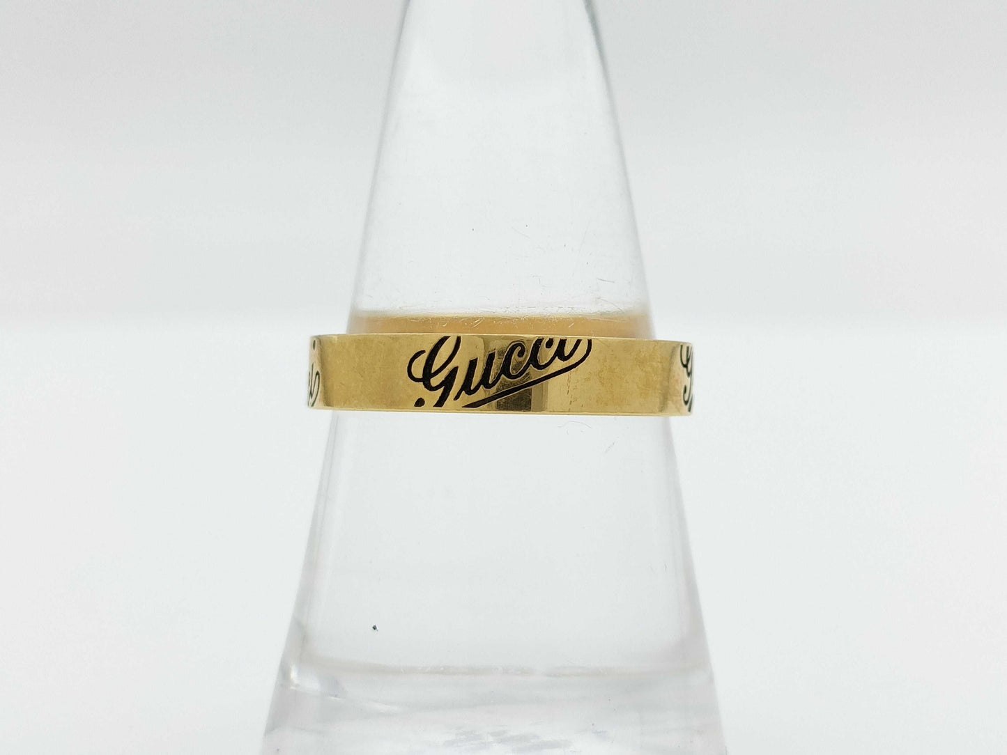 GUCCI Logo #19 YG 750 4.7g Ring 