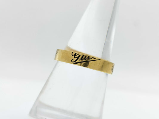 GUCCI Logo #19 YG 750 4.7g Ring 
