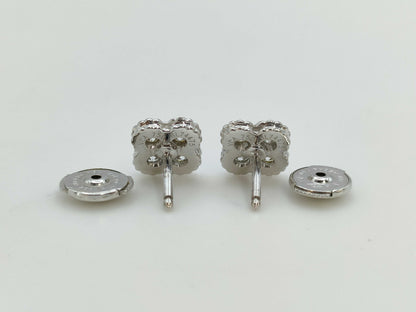 Van Cleef & Arpels Sweet Alhambra Diamond Earrings in 750 White Gold, 3.4g 